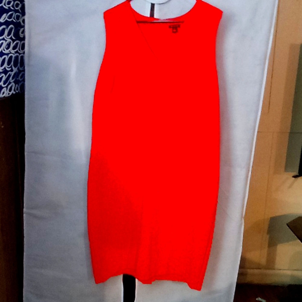 ANN TAYLOR DRESS, SIZE 16  BRIGHT RED/ORANGE